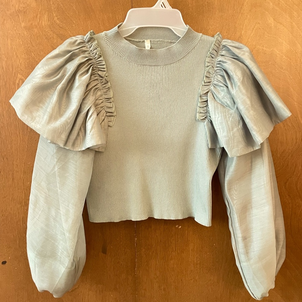 Sage green top